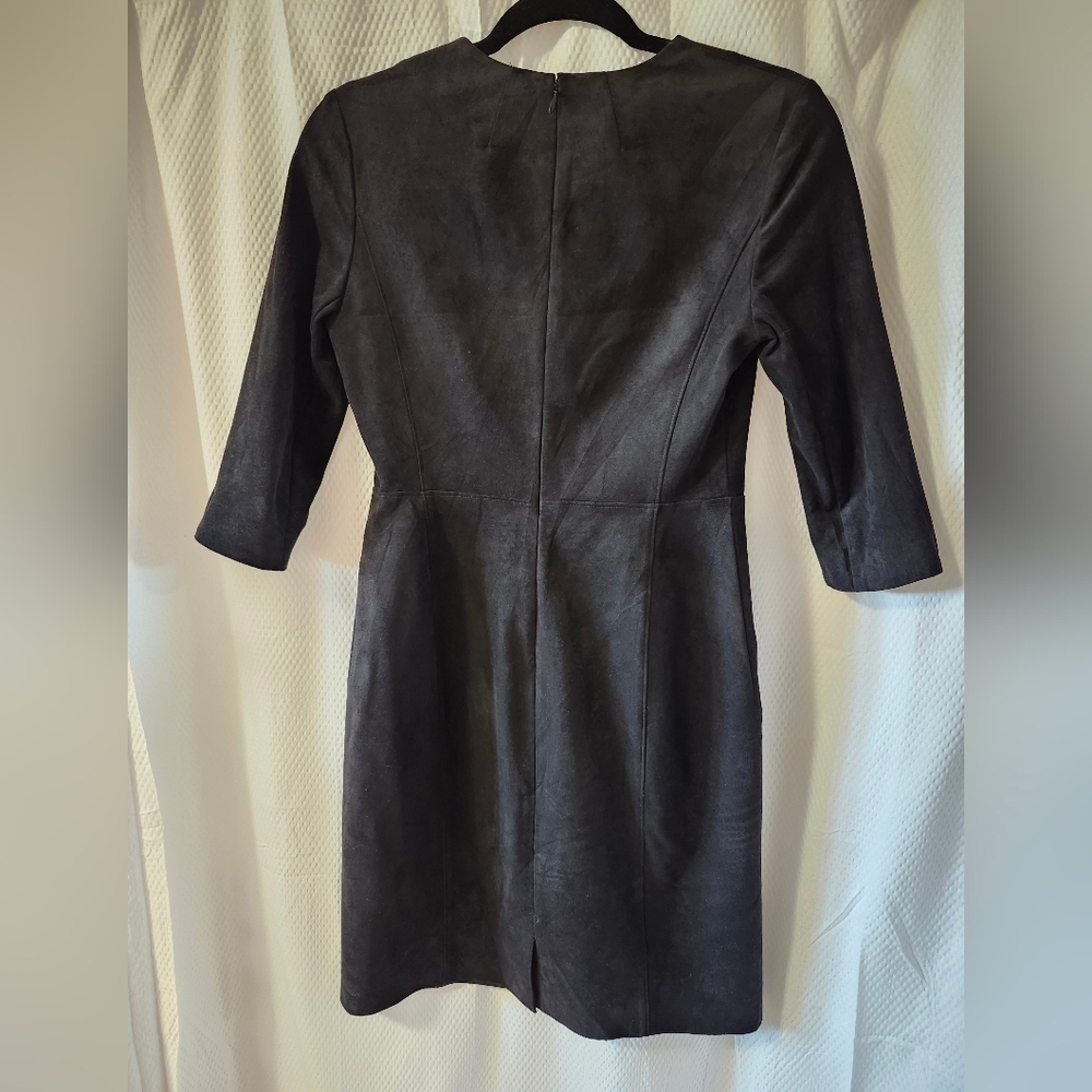 🎉 3/$60 Babaton Faux Suede Kramer Dress In Black Size 4 - Picture 3 of 7